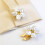 Boutons de manchette en forme de fleur géométrique, accessoires 6