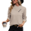 Women's casual long-sleeved button-down sweatshirt,-Black M 2