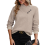Women's casual long-sleeved button-down sweatshirt,-Black M 4