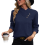 Women's casual long-sleeved button-down sweatshirt,-Black M 5