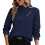 Women's casual long-sleeved button-down sweatshirt,-Black M 7