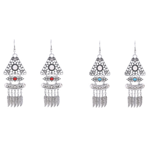 Boucles d'oreilles à franges bohèmes en alliage robuste avec-B 1