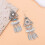 Boucles d'oreilles à franges bohèmes en alliage robuste avec-B 7