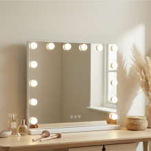 Vanity Hollywood Mirror with Dimmable Lights-14/18 LED Bulbs 3 Colour Modes Touch Control