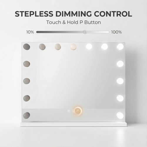 Vanity Hollywood Mirror with Dimmable Lights-14/18 LED Bulbs 3 Colour Modes Touch Control 2