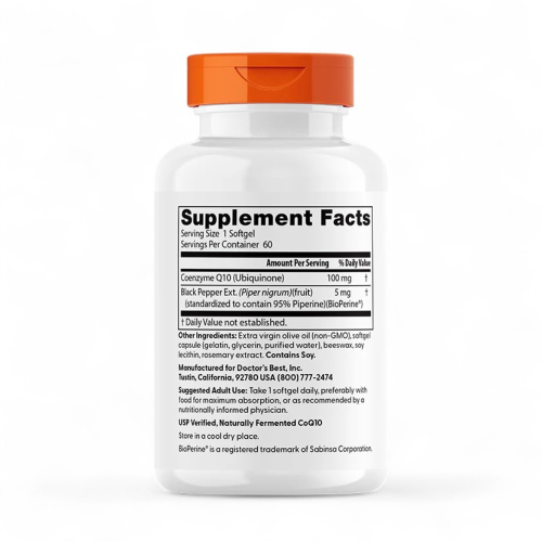 Doctor's Best, High Absorption CoQ10, 60 Softgels 2