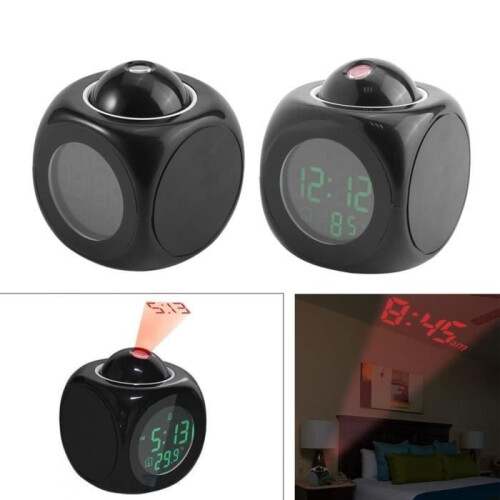 Alarm clock - LED projection - Temperature display - Alarm with snooze function - Contemporary design 2