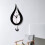 HOMYL Pendulum Wall Clock - Black - 30 cm - Silent - Decorative for Kitchen 4