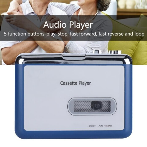 Bluetooth Cassette Player - SHIPENOPHY - Auto-Reverse - Stereo - 2 AA Batteries or USB 1