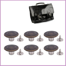 Vintage 17mm Stainless Steel Jeans Buttons, 12 Sets, Replacement, No Sewing, Screw Rivets for Trousers