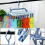 Sock Drying Rack, Hanging Clothes Drying Rack with 32 Windproof Clips, for Socks, Underwear 2