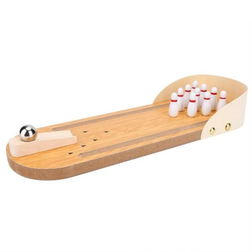 Educational toy - Mini wooden bowling set - Ages 3+ - Interactive - Fun 1