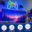 COOVEE Non-LED Sign - Game Controller - 38x25cm - USB Charging - Adjustable Brightness - Blue Wake Controller 4
