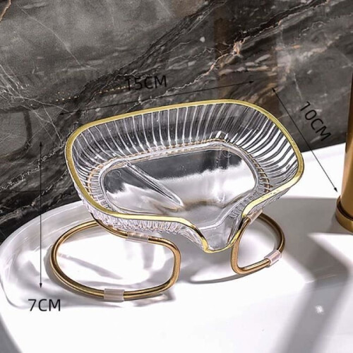 Soap dish - Draining soap dish made of PS material - Single layer - Transparent 1
