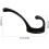 Wall hook - Retro - 10 pieces - Metal - Black - Sturdy 4