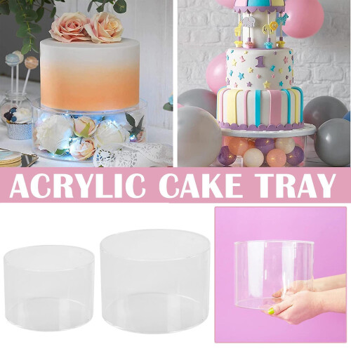 Clear Acrylic Cake Stand Cake Riser Cake Layer Cylinder Riser Display 1