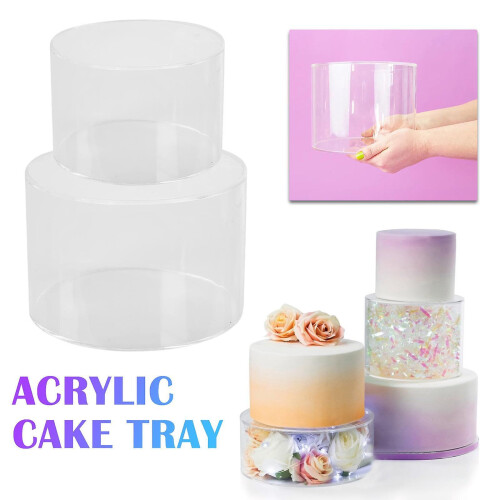 Clear Acrylic Cake Stand Cake Riser Cake Layer Cylinder Riser Display 2