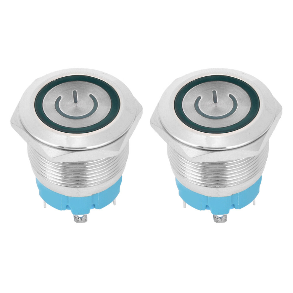 2PCS 22mm 4 Pin Push Button Switch IP65