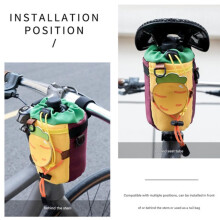 Bolsa frontal para garrafa de água de bicicleta, para guiador, armazenamento para bicicleta de montanha e estrada