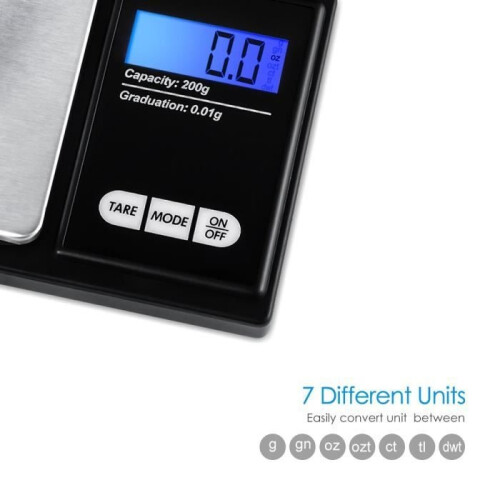 High-Precision Electronic Scale, Kitchen Scale, Jewelry Scale - KA12 - Black 1