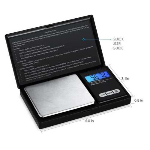High-Precision Electronic Scale, Kitchen Scale, Jewelry Scale - KA12 - Black 2