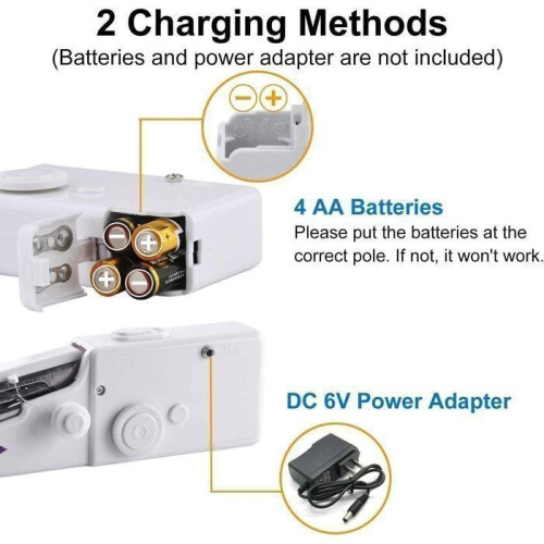 Manual sewing machine, cordless sewing tool, mini portable white sewing machine, quick sewing and sewing tools 2