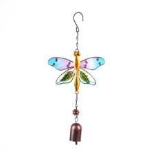 Metal hummingbird wind chime, aluminum hanging ornament, home, garden, and yard decoration