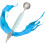 Stainless steel melon baller kitchen gadget (sky blue) 4