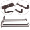 Wall-Mounted Metal Wine Glass Rack with 2 Rails 3