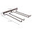 Wall-Mounted Metal Wine Glass Rack with 2 Rails 4