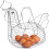 Egg basket - Chrome - Metal wire - White - Practical storage 2