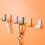 (6 pieces) Adhesive hooks, utility wall hooks, wall hooks for decorative wall-mounted key holders, wall hooks 2