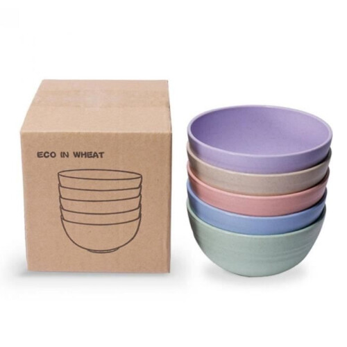 Wheat straw balls, cereal bowl, unbreakable dinner set, biodegradable, environmentally friendly microwaveable 2