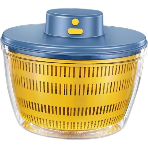 Salad Spinner - Rechargeable - Automatic - Large Capacity - Easy to Clean - Blue 2