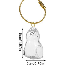 Cat hair storage bottle, keychain for collecting cat and dog hair, transparent cat hair