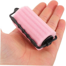 8 Pieces Freestanding Hair Roller, Hair Brush, Large Foam Curlers, Hair Clip, Wavy Hair Curlers, Pink