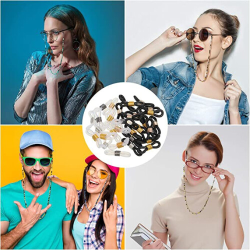 Schnallen für Brillenketten, 10er-Pack Silver 2