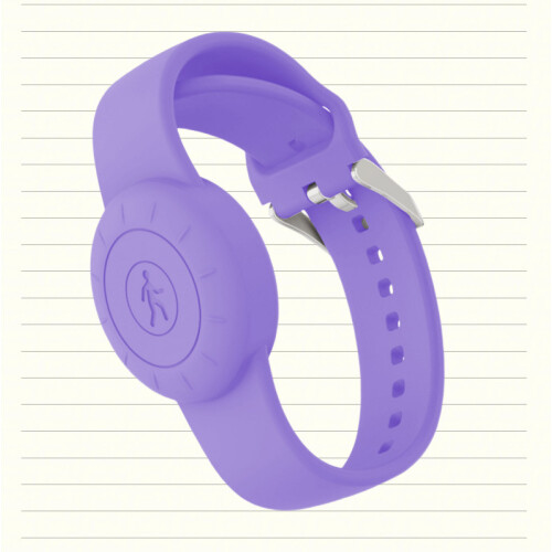 Silicone Protective Case for Apple AirTag Strap - Short Purple 1