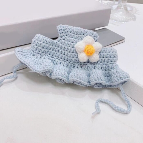 Pet hat - 17.2x15.2x4.2cm - High elasticity - Adjustable strap - Floral pattern 1