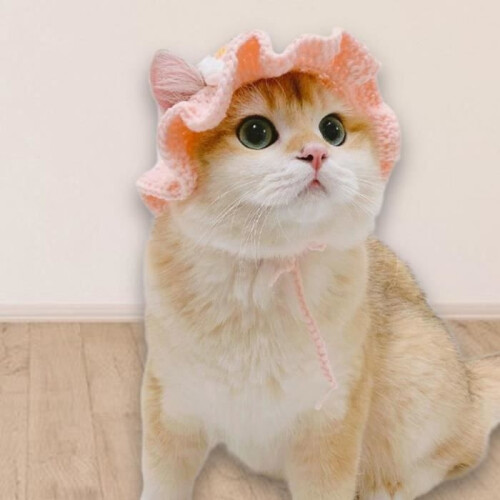 Pet hat - 17.2x15.2x4.2cm - High elasticity - Adjustable strap - Floral pattern 2