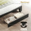 Homcom HOMCOM PU Leather King Bed Frame with Storage and Adjustable Headboard Black 7