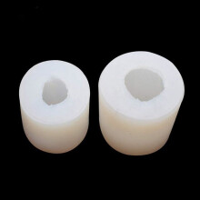Set of 2 3D tulip-shaped silicone molds for candle making, resin crafts, and decoration.