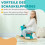 Âne à bascule pour bébé avec poignées, balançoire et siège à bascule, bleu-vert 6