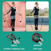 2.8 Million Blue Rope - Wireless Electronic Skipping Rope Set, Smart LCD Screen, Counter