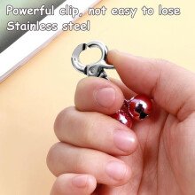 4 stainless steel dog and cat bells, pet bells, puppy collar, pet pendant with clip clasps