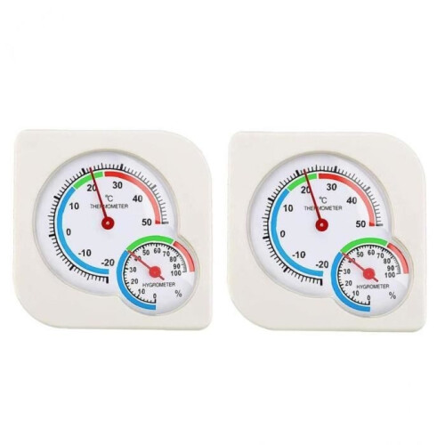 Mechanical Thermometer Hygrometer Dial Hygrometer Gardening Temperature Detector 2PCS