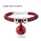 Cat collar - OKUMGGYJ - Red - Adjustable - With bell 5