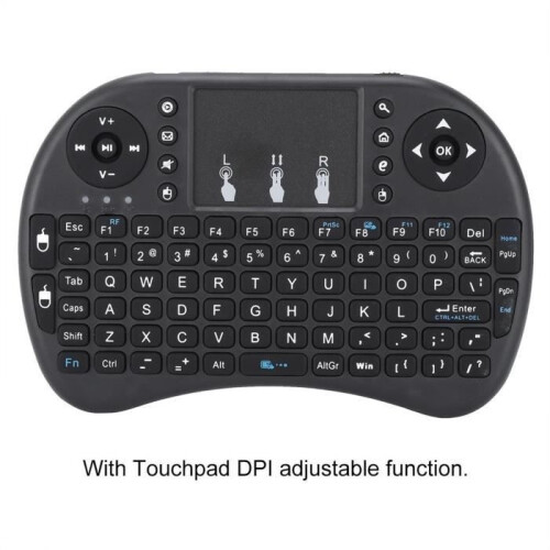 Mini i8 Wireless Keyboard and Mouse for Home Multimedia, Smart TV, PC, and Android—Cherry