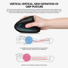 RGB Wireless Mouse, 2.4G Optical Mouse, 6 Buttons - Modern Mobile Mouse, 1000mAh Rechargeable Mouse