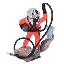 SURENHAP Diver Aquarium Ornament, Diver Aquarium Decoration, Air-Action Aerator, Pet Supplies Figurine, Red